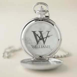 Classic Personalized Monogram and Name Pocket Watch