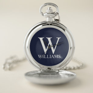 Classic Personalized Monogram and Name Pocket Watch