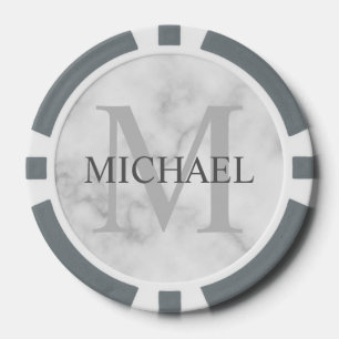 Classic Personalized Monogram and Name Poker Chips