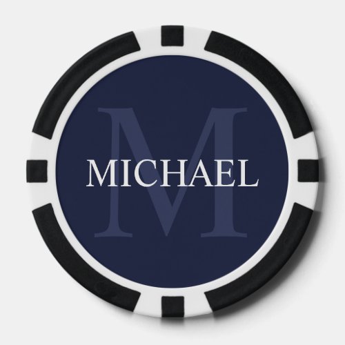 Classic Personalized Monogram and Name Poker Chips