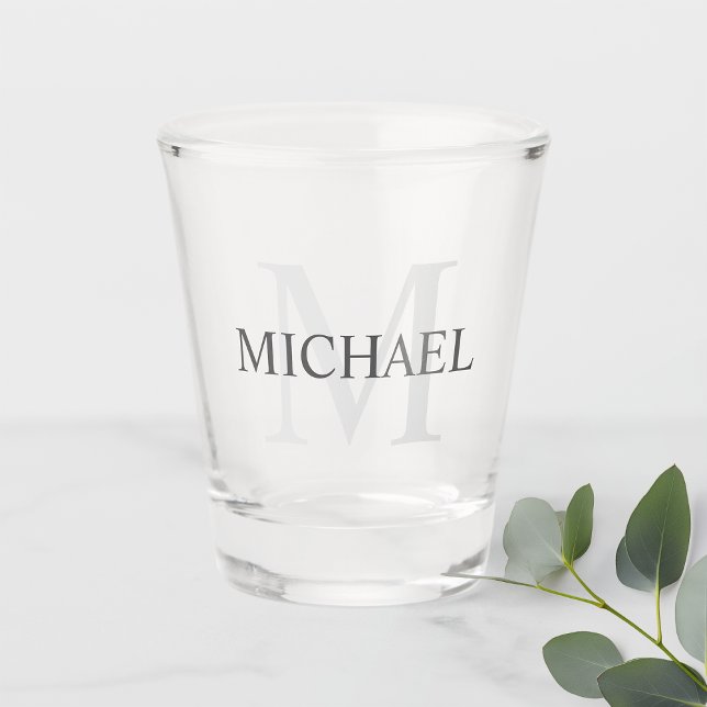 Classic Personalized Monogram and Name Shot Glass (Creator Uploaded)
