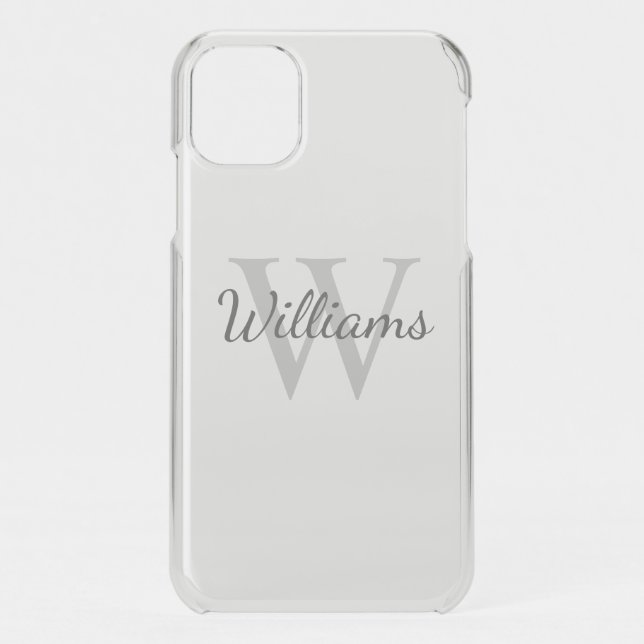 Classic Personalized Monogram and Name Uncommon iPhone Case (Back)