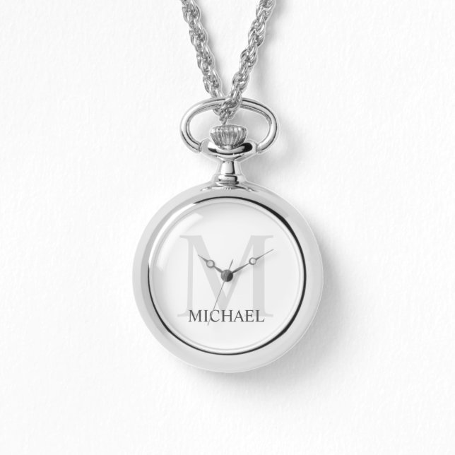 Classic Personalized Monogram and Name Watch (Front)