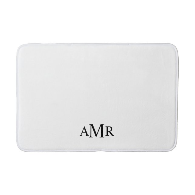 Classic Personalized Monogram Bath Mat (Front)