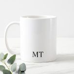 Classic Personalized Monogram Coffee Mug<br><div class="desc">Personalized Monogram Gifts
featuring personalized 2 letter initial monogram in black classic serif font style.

Perfect as holiday gifts,  father's day gifts for dad,  groomsmen gifts and more.</div>
