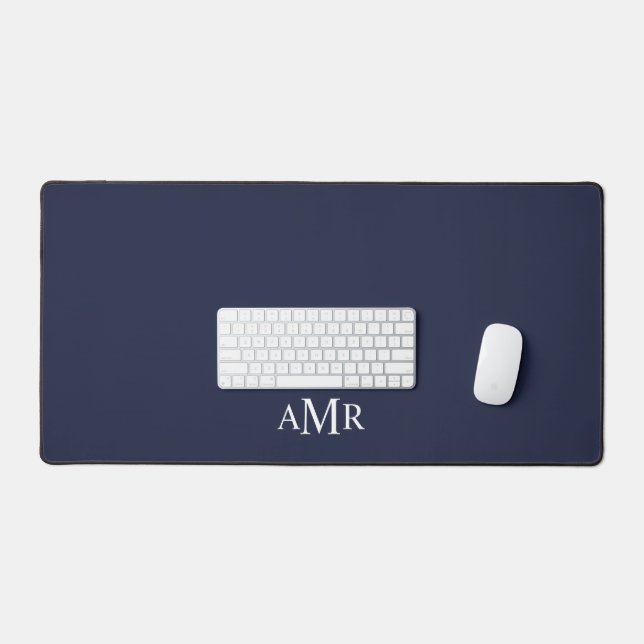 Classic Personalized Monogram Desk Mat (Keyboard & Mouse)