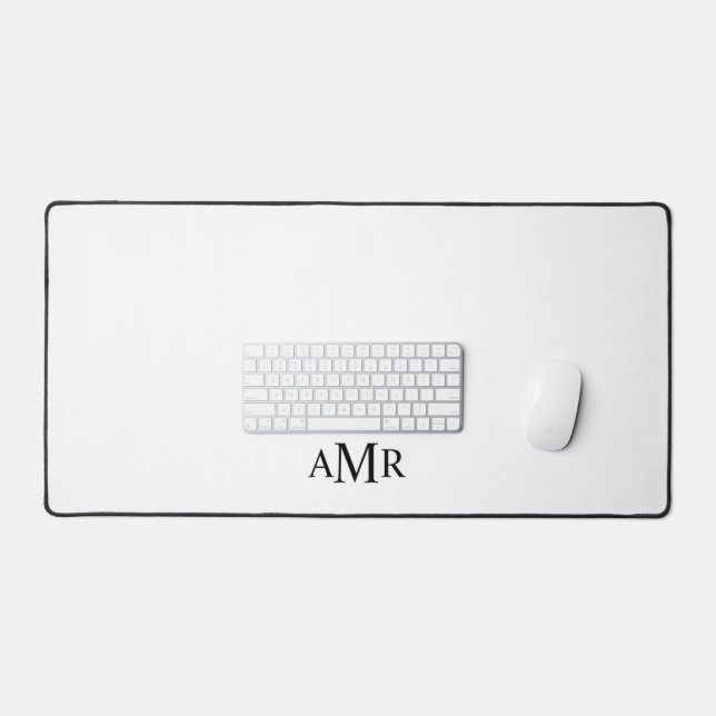 Classic Personalized Monogram Desk Mat (Keyboard & Mouse)