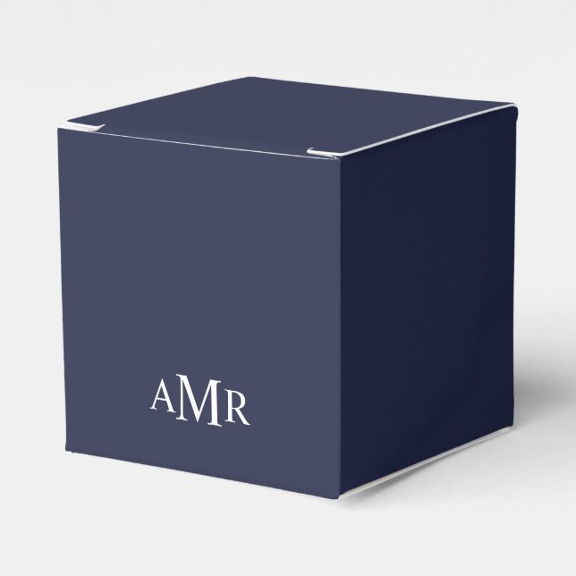 Classic Personalized Monogram Favor Boxes (Front Side)