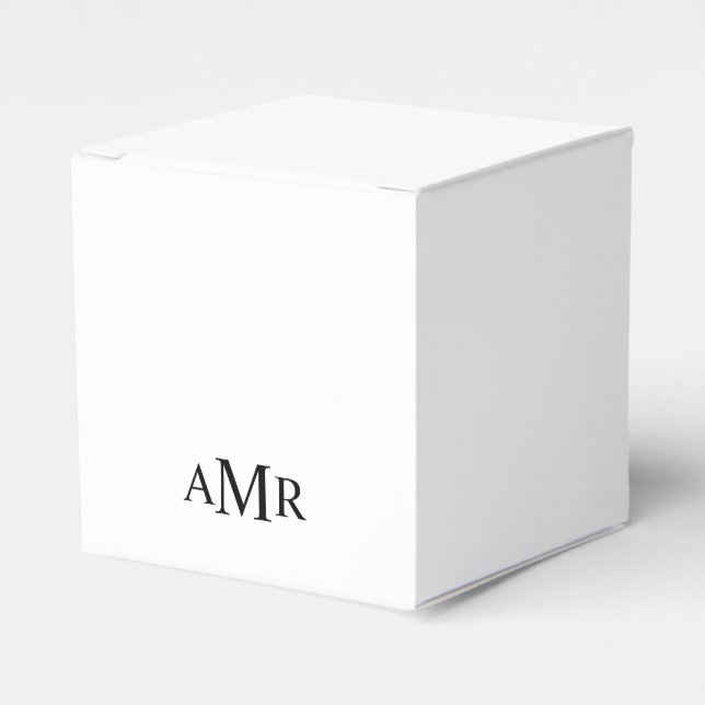 Classic Personalized Monogram Favor Boxes (Front Side)