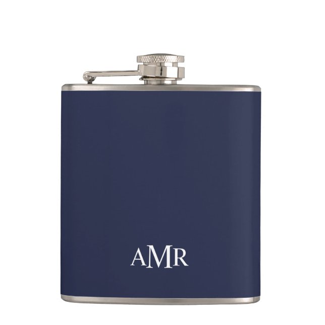 Classic Personalized Monogram Flask (Front)