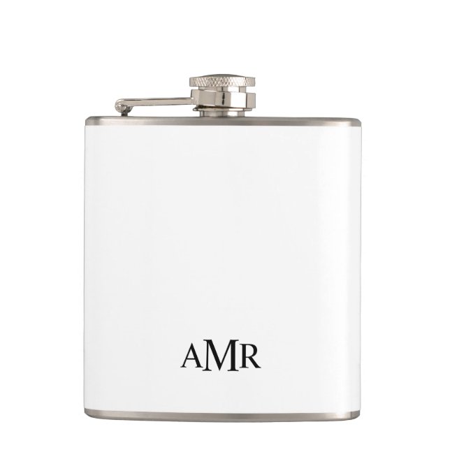 Classic Personalized Monogram Flask (Front)