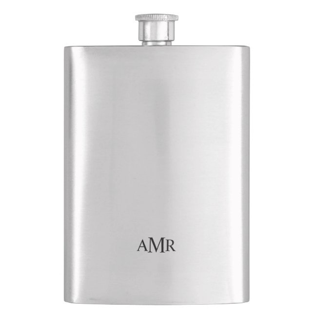 Classic Personalized Monogram Flask (Front)