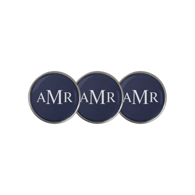 Classic Personalized Monogram Golf Ball Marker (3 Up)