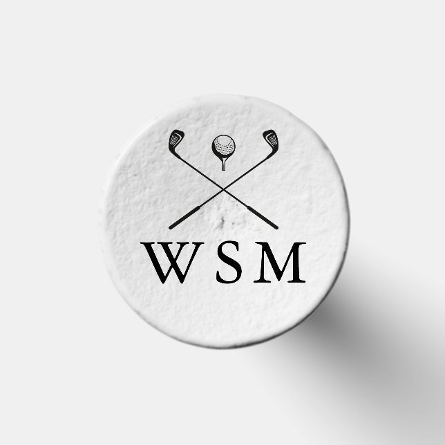 Classic Personalized Monogram Golf Clubs Golf Tees (Top)