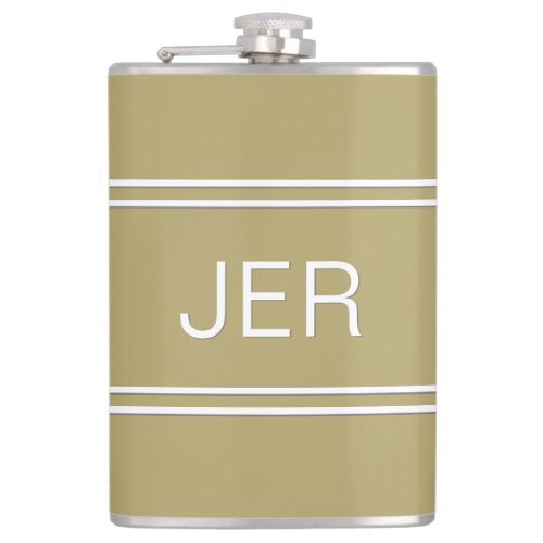 Classic Personalized Monogram Initials Drink Flask