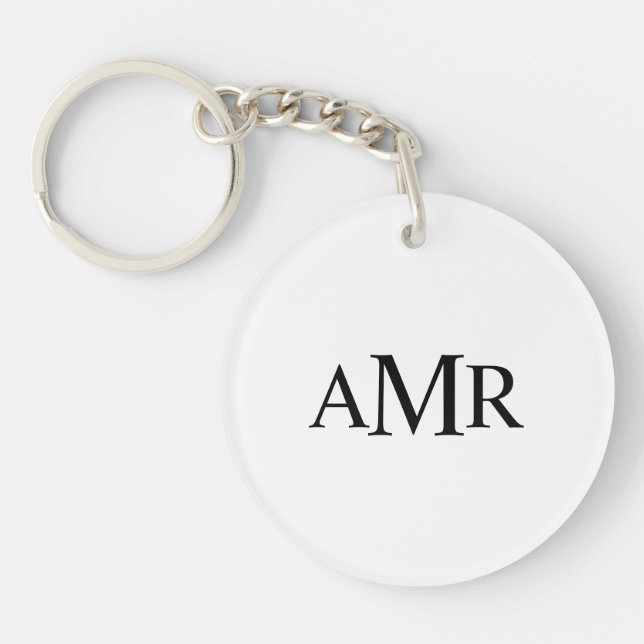 Classic Personalized Monogram Keychain (Front)