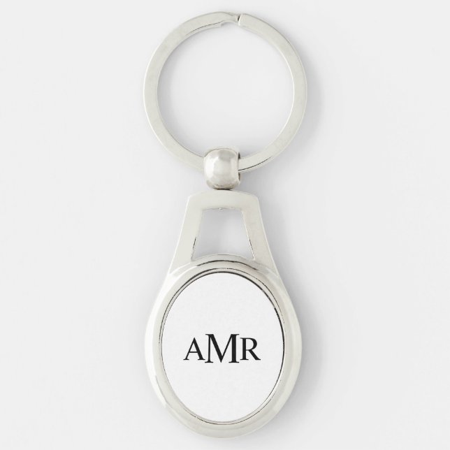 Classic Personalized Monogram Keychain (Front)