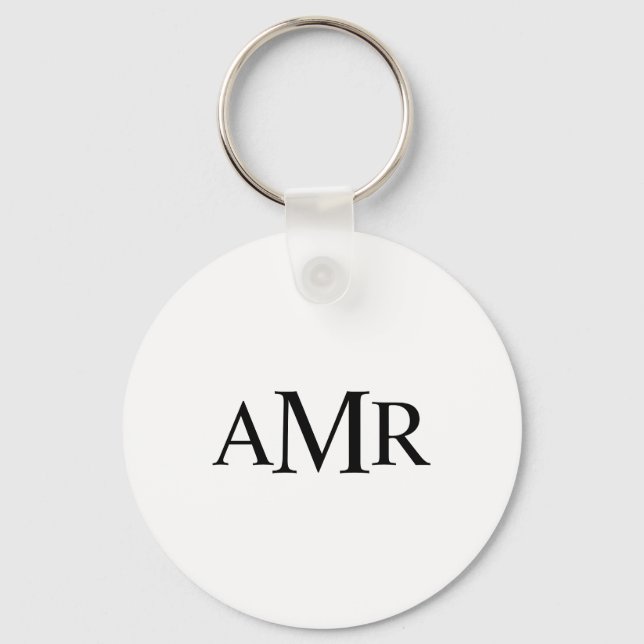 Classic Personalized Monogram Keychain (Front)