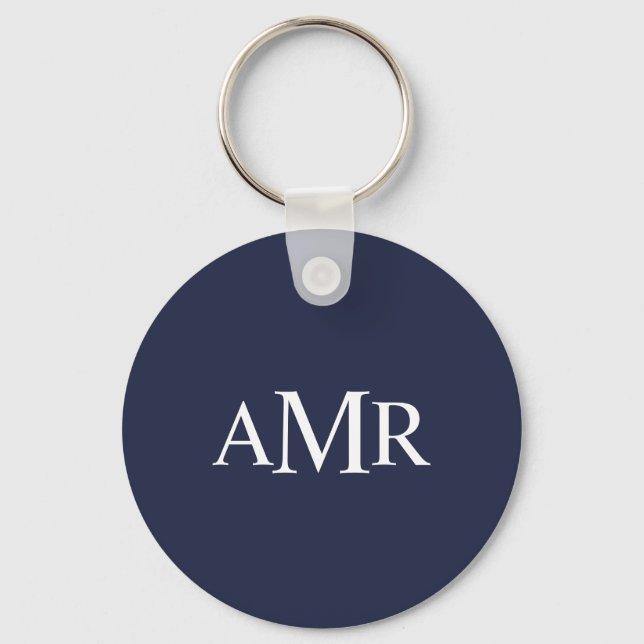 Classic Personalized Monogram Keychain (Front)