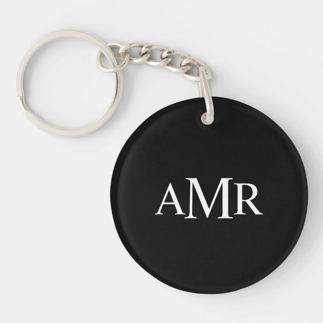 Classic Personalized Monogram Keychain (Front)