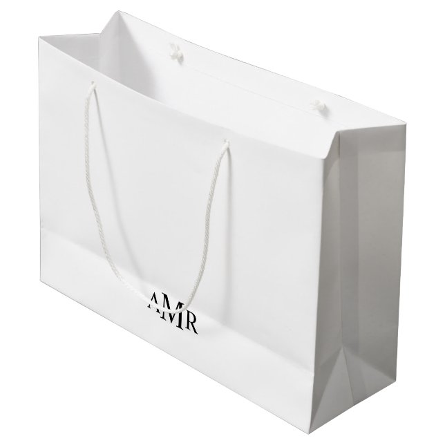 Classic Personalized Monogram Large Gift Bag (Front Angled)
