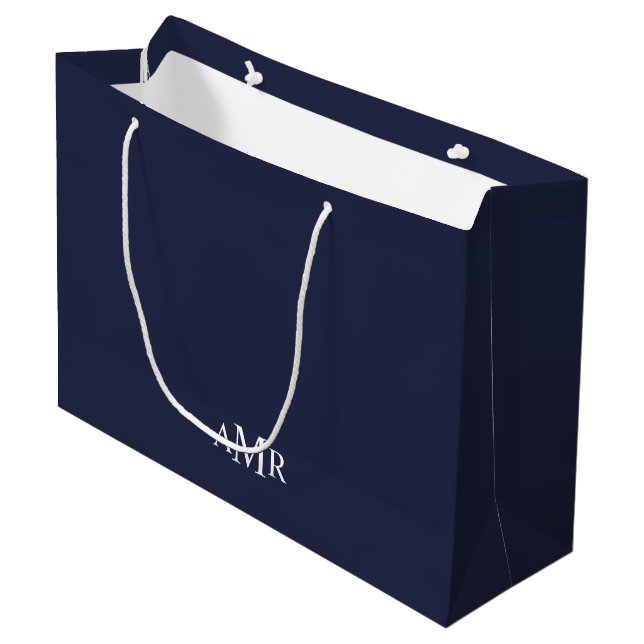 Classic Personalized Monogram Large Gift Bag (Front Angled)