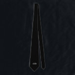 Classic Personalized Monogram Neck Tie<br><div class="desc">Classic design features personalized 3 letter initial monogram in white classic serif font style on black background.

Perfect as holiday gift,  father's day gift for dad and gift for any special occasions.</div>