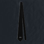 Classic Personalized Monogram Neck Tie<br><div class="desc">Classic design features personalized 3 letter initial monogram in white classic serif font style on black background.

Perfect as holiday gift,  father's day gift for dad and gift for any special occasions.</div>