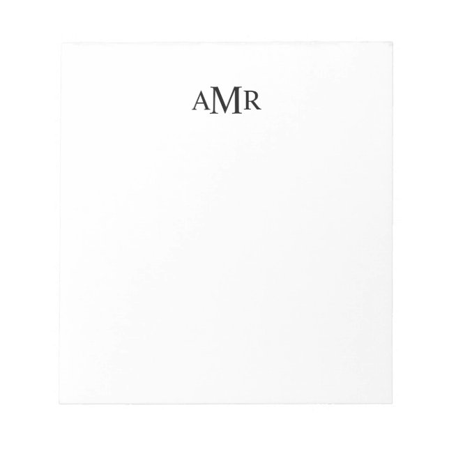 Classic Personalized Monogram Notepad (Front)