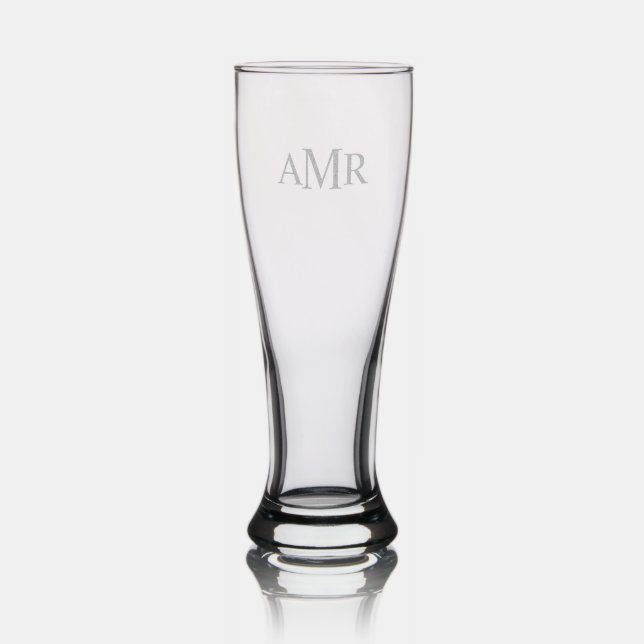 Classic Personalized Monogram Pilsner Glass (Glassware)