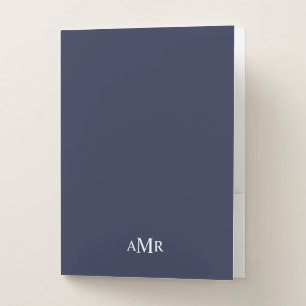 Classic Personalized Monogram Pocket Folder