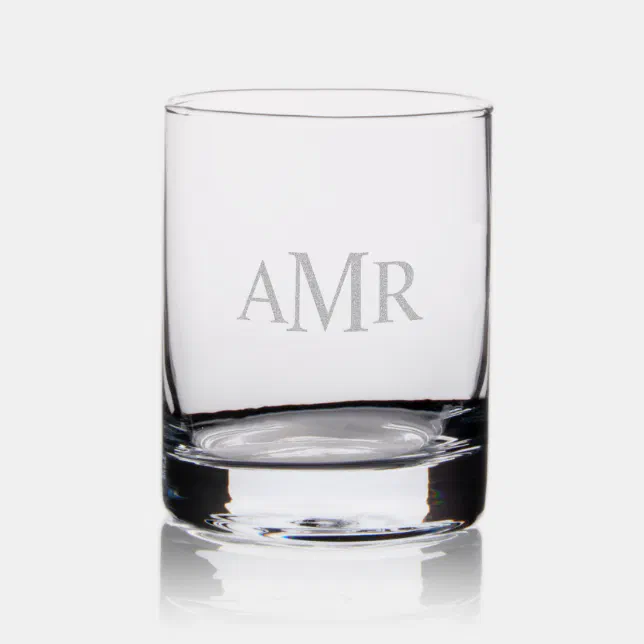 Classic Personalized Monogram Rocks Glass | Zazzle