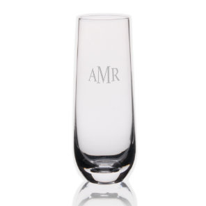 Classic Personalized Monogram Stemless Champagne Flute