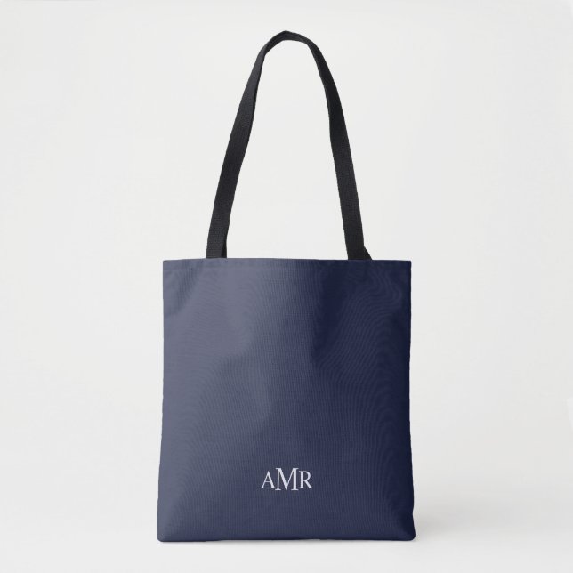 Classic Personalized Monogram Tote Bag (Front)