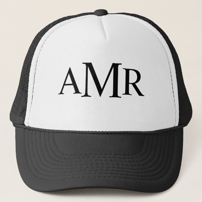 Classic Personalized Monogram Trucker Hat (Front)
