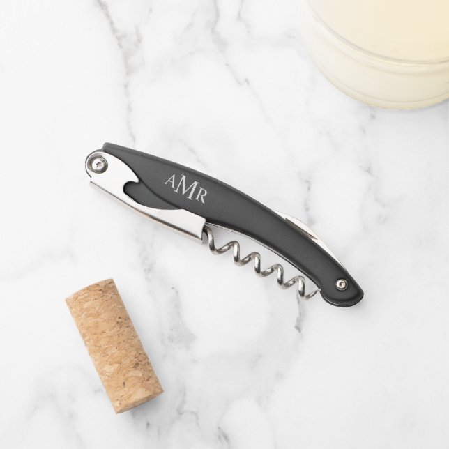 Classic Personalized Monogram Waiter's Corkscrew (Front)