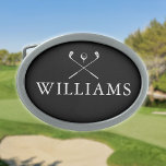 Classic Personalized Name Golf Clubs Belt Buckle<br><div class="desc">Personalize the name in classic typography to create a unique golf gift and keepsake for any golfer. Designed by Thisisnotme©</div>