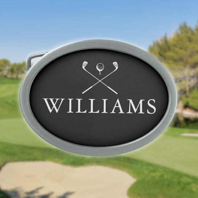 Classic Personalized Name Golf Clubs Belt Buckle (Classic Personalized Name Golf Clubs Belt Buckle)