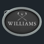 Classic Personalized Name Golf Clubs Belt Buckle<br><div class="desc">Personalize the name in classic typography to create a unique golf gift and keepsake for any golfer. Designed by Thisisnotme©</div>
