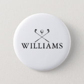 Classic Personalized Name Golf Clubs Button (Front)
