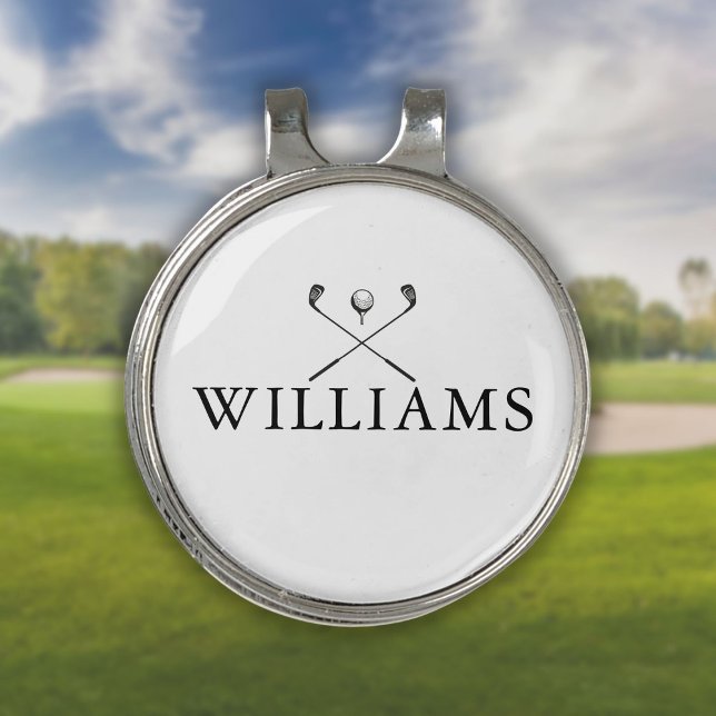 Classic Personalized Name Golf Clubs Golf Hat Clip (Creator Uploaded)