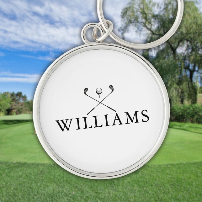 Classic Personalized Name Golf Clubs Keychain (Classic Personalized Name Golf Clubs Keychain)