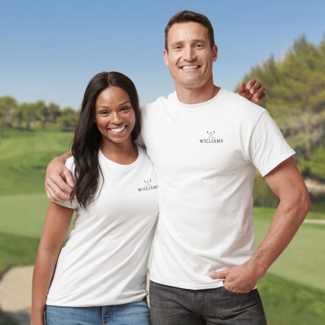 Classic Personalized Name Golf Clubs T-Shirt (Classic Personalized Name Golf Clubs T-Shirt)