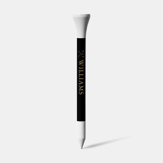 Classic Personalized Name Golf Clubs  Tees (Side)