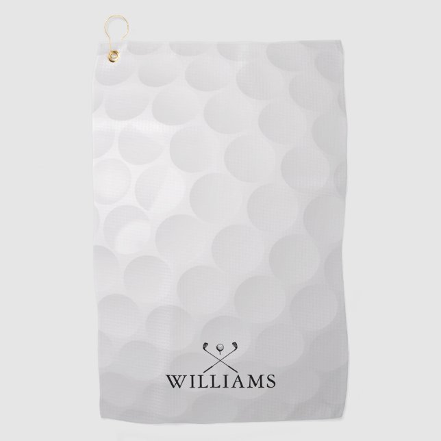 Classic Personalized Name Golf Clubs Towel (Front)