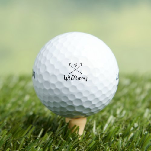 Classic Personalized Name Golf ClubsScript  Golf Balls