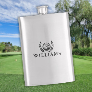 Classic Personalized Name Monogram Flask