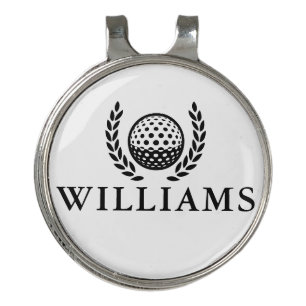 Classic Personalized Name Monogram Golf Hat Clip