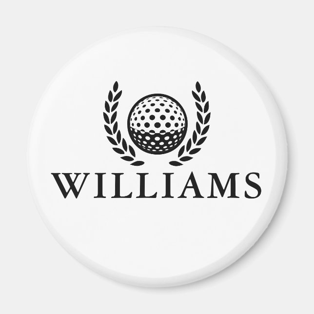 Classic Personalized Name Monogram Magnet (Front)