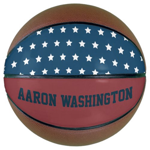 Classic Personalized Patriotic Basketball